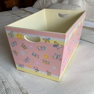 Wooden Hand-Painted Toy Box